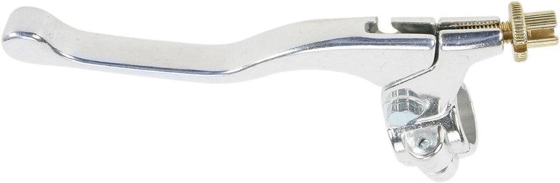 Parts Unlimited Shorty Style Power Lever Assembly - Left, Polished, Silver - 43-4102L