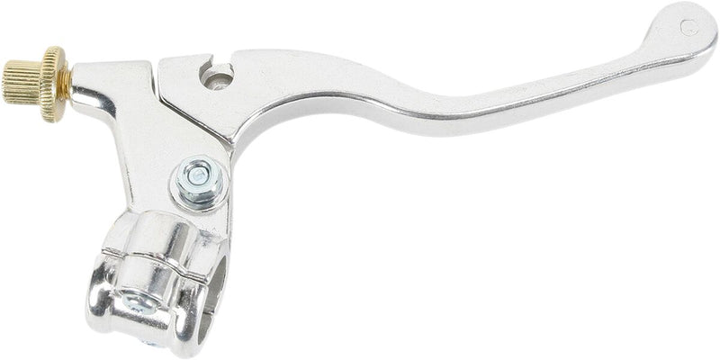Parts Unlimited Shorty Style Power Lever Assembly - Left, Polished, Silver - 43-4102L