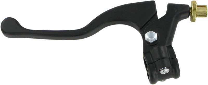 Parts Unlimited Shorty Style Power Lever Assembly - Left, Black, Polished - 43-4104L