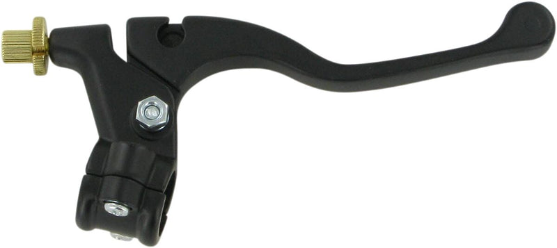 Parts Unlimited Shorty Style Power Lever Assembly - Left, Black, Polished - 43-4104L