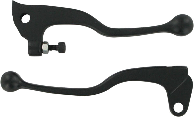 Parts Unlimited Shorty Power Lever Set - Black, Polished, Brake, Clutch - 55Y-83922-00-SH