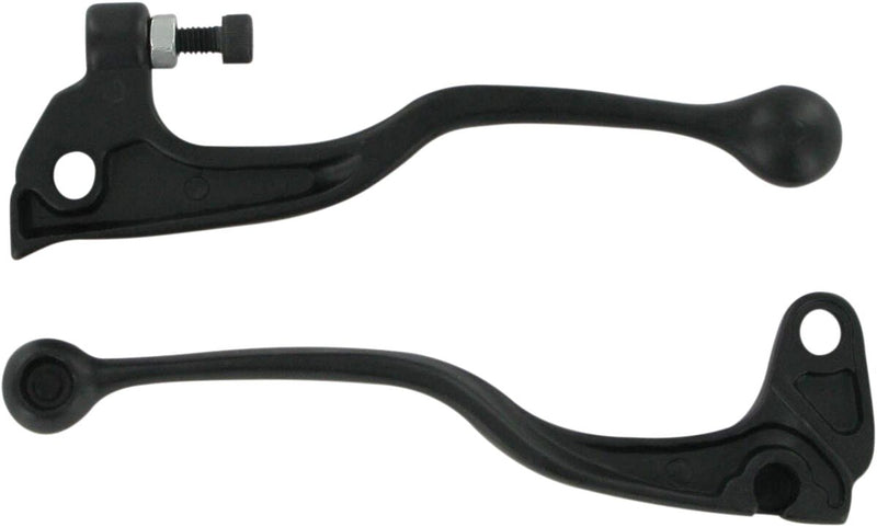 Parts Unlimited Shorty Power Lever Set - Black, Polished, Brake, Clutch - 55Y-83922-00-SH