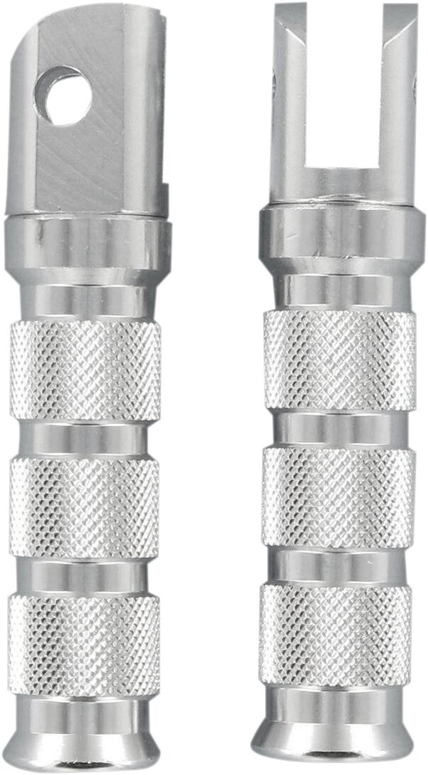 EMGO Anodised-Aluminium Foot Pegs for Sportbikes - Anodised,  Silver - Fixed - 50-11241