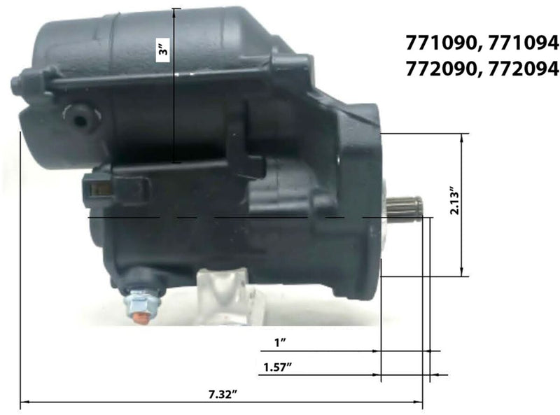 Terry Components Starter Motor - Chrome - 771090