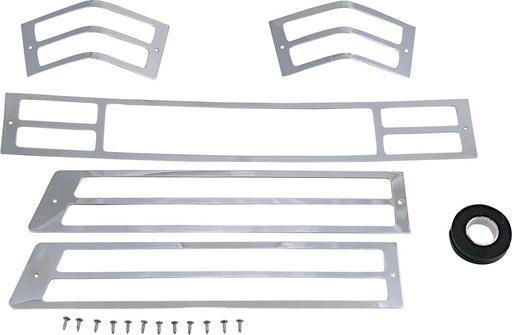 Parts Unlimited Tourbox Light Grille Set - Chrome