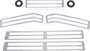Parts Unlimited Saddlebag Lens Grille Set - Chrome