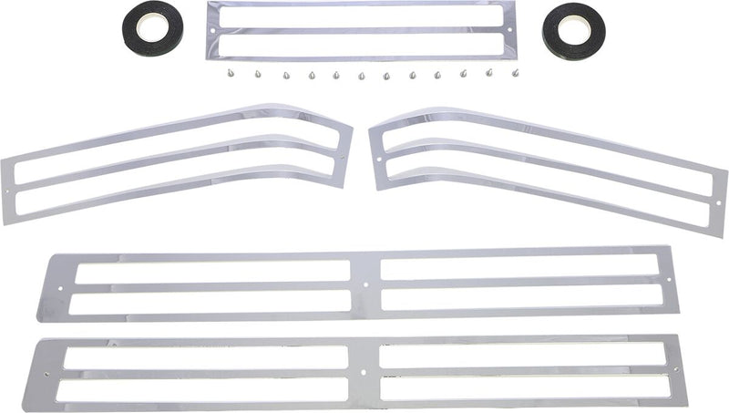 Parts Unlimited Saddlebag Lens Grille Set - Chrome