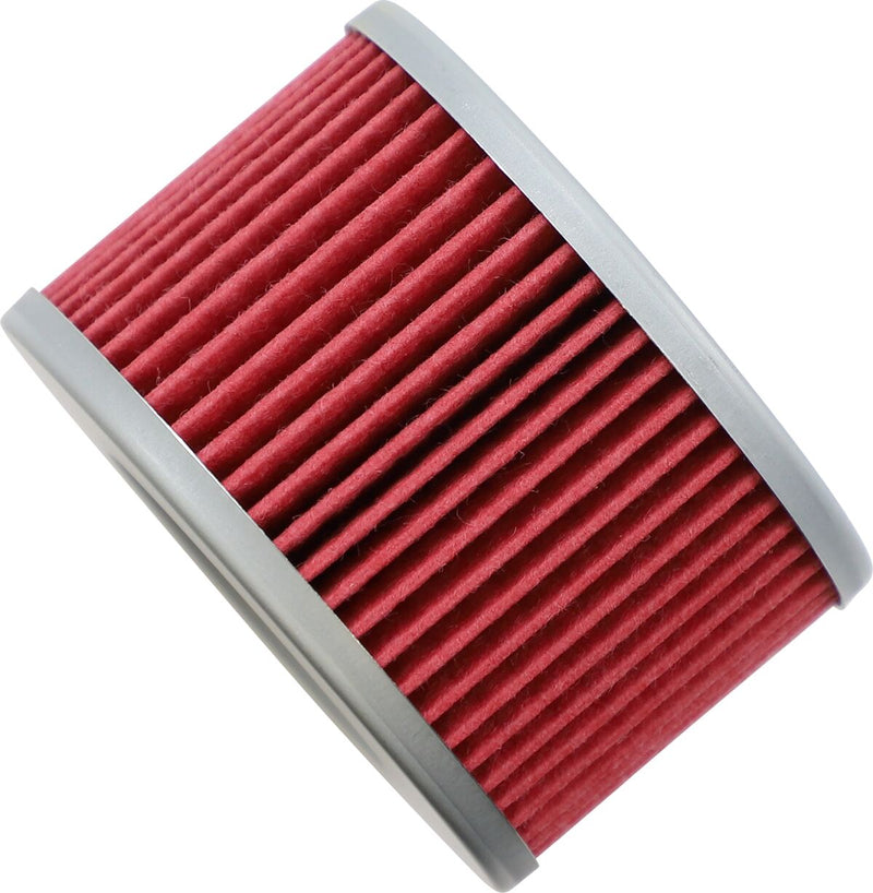 Hiflofiltro Oil Filter - Red, Silver, Cartridge - HF111
