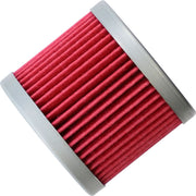 Hiflofiltro Oil Filter - Red, Silver, Cartridge - HF131