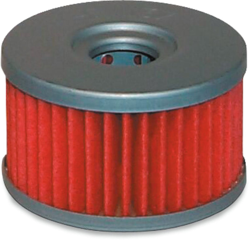 Hiflofiltro Oil Filter - Red, Silver, Cartridge - HF137