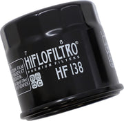 Hiflofiltro Oil Filter - Black, Spin-On - HF138