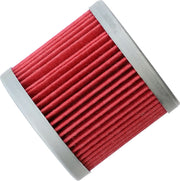Hiflofiltro Oil Filter - Red, Silver, Cartridge - HF139