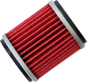 Hiflofiltro Oil Filter - Red, Silver, Cartridge - HF141