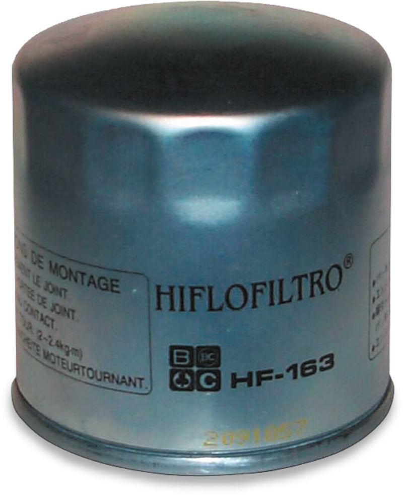 Hiflofiltro Oil Filter - Chrome, Spin-On - HF163