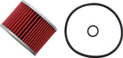 Hiflofiltro Oil Filter - Black, Red, Silver, Cartridge