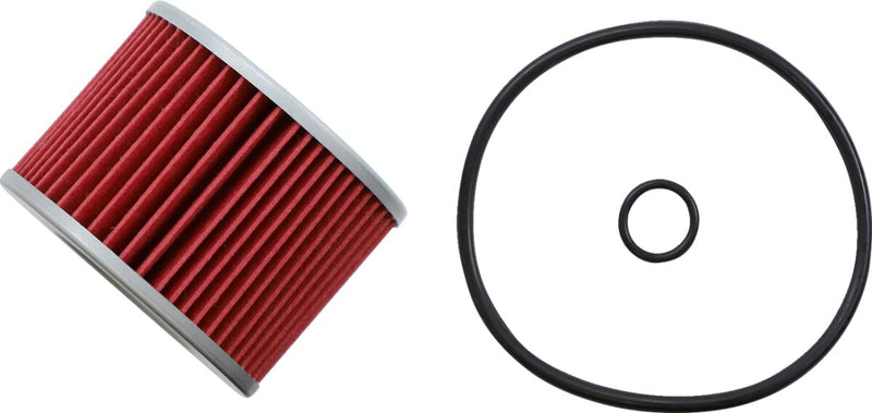 Hiflofiltro Oil Filter - Black, Red, Silver, Cartridge