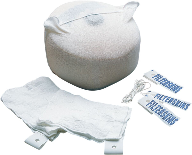 Moose Offroad Hard-parts Quick-Release Filterskin Air Filter Wraps - Filterskins®, White