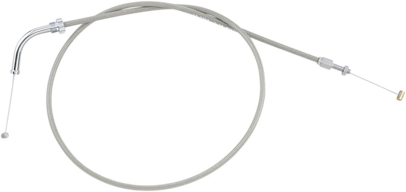 Motion Pro Armor Coat Stainless Steel Throttle/Idle Cable for Cruisers - Standard - Chrome - 62-0380