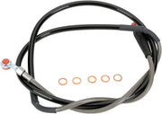 Moose Offroad Hard-parts Stainless Steel Braided Brake Line - Front, Silver - Y01-1-046/P