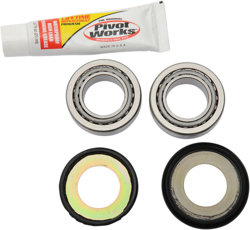 Pivot Works Steering Stem Bearing Kit - Black,  Chrome