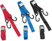 Parts Unlimited 1-1/2" Heavy-Duty Cam Buckle Tie-Downs with Built-In Assist - Black