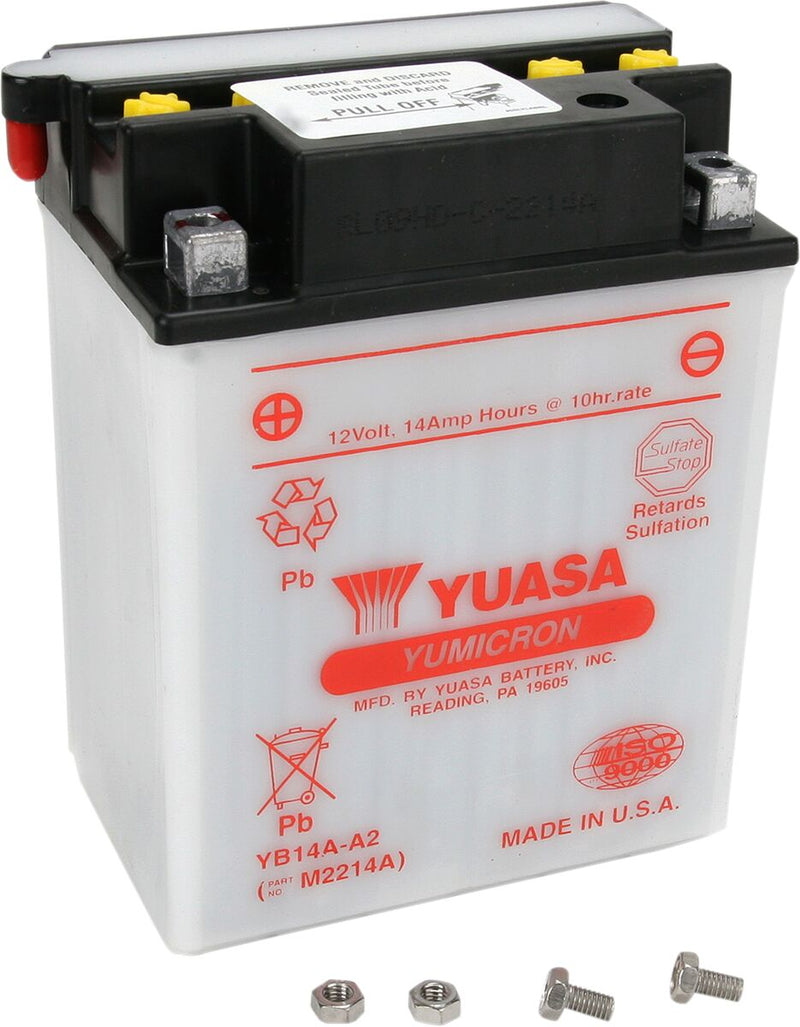 Yuasa Yumicron Battery - Conventional - YB14A-A2(DC)