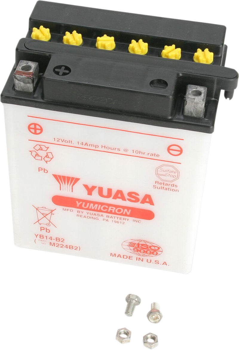 Yuasa Yumicron Battery - Conventional - YB14-B2(DC)