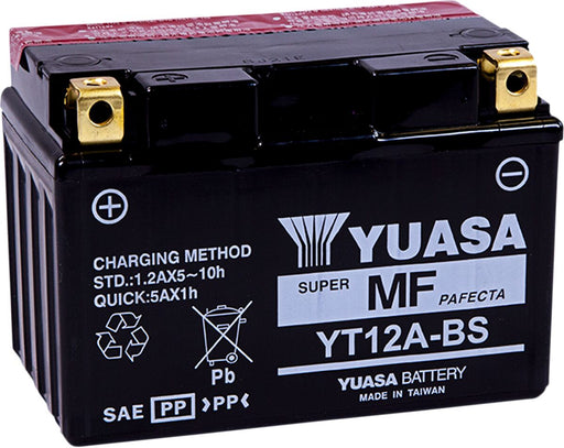 Yuasa AGM Maintenance-Free Battery - YTX - Black - AGM Maintenance Free - YT12A-BS(CP)