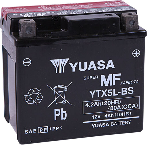 Yuasa AGM Maintenance-Free Battery - YTX - Black - AGM Maintenance Free - YTX5L-BS(CP)