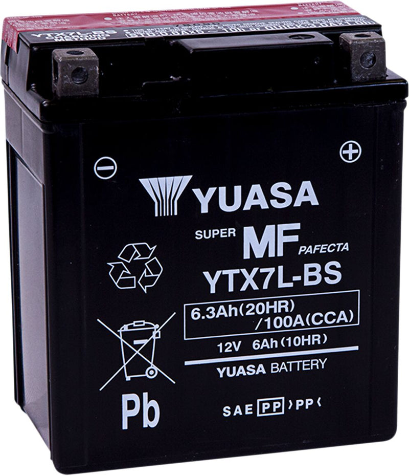 Yuasa AGM Maintenance-Free Battery - YTX - Black - AGM Maintenance Free - YTX7L-BS(CP)