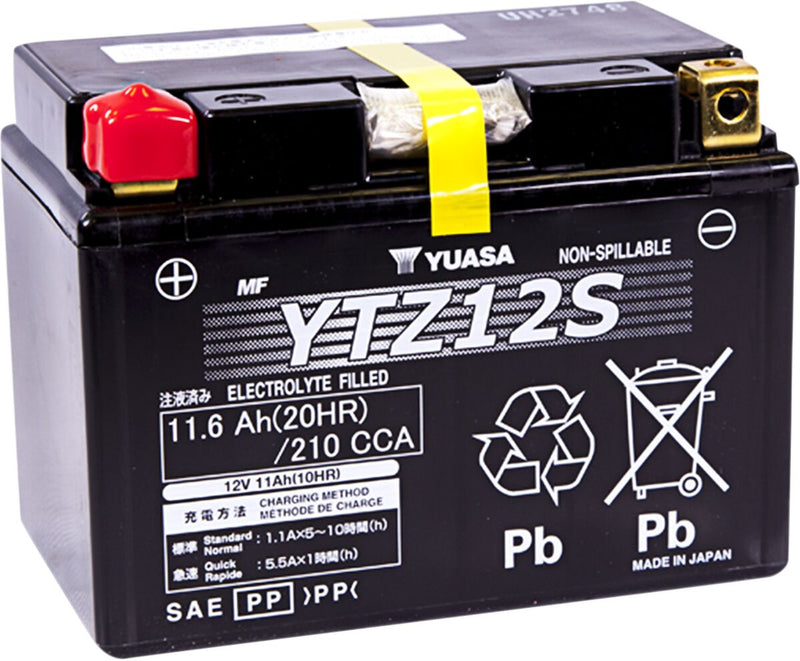 Yuasa High Performance AGM Maintenance-Free Battery - YTZ, AGM Maintenance Free - YTZ12S(WC)