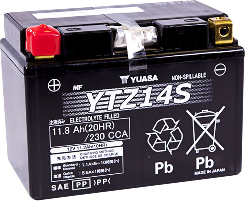 Yuasa High Performance AGM Maintenance-Free Battery - YTZ, AGM Maintenance Free - YTZ14S(WC)