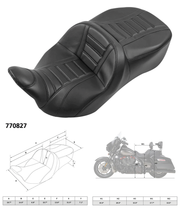 2-Up Pleated 2 Seat Black FLH/T09-20