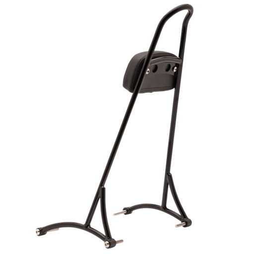 Burly Blk sissybar tall w/ pad FXD06-17