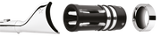 SHARKTAIL TIP CHROME 2.5" EA