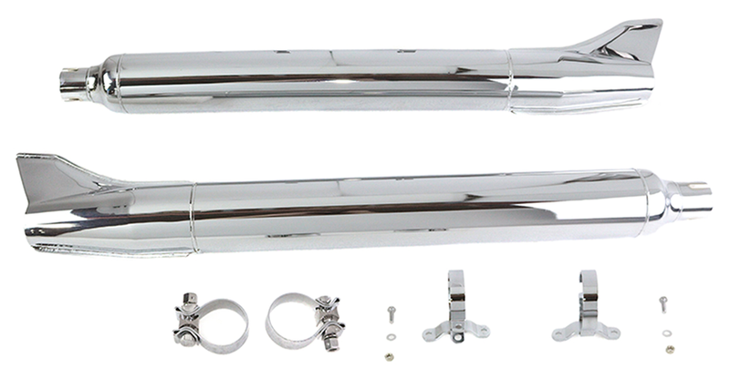 1961 Style Fishtails Chrome FLT95-17