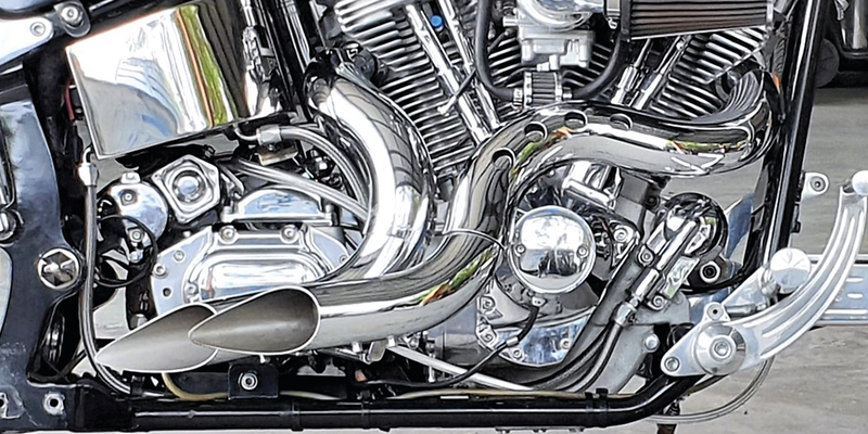 Blow chrome pipes chrome shields BT84-17