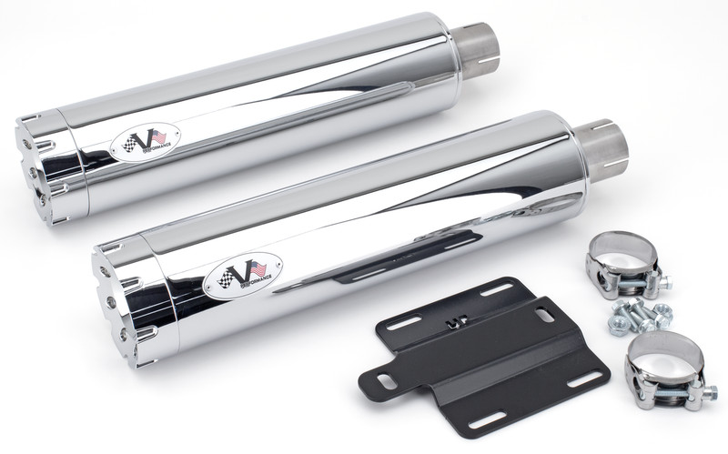 Twin Chr mufflers 90mm Rvlvr ISC22-24