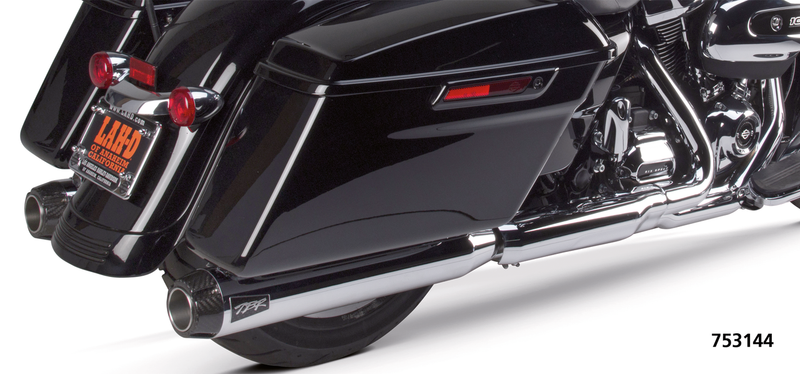 2Bros FLH/T17-up Dual Slip Ons Carbon Ch
