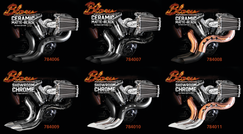 Blow chrome pipes chrome shields BT84-17