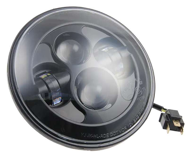 Cult-Werk Headlight 7" LED Black/Clear FLH14-23