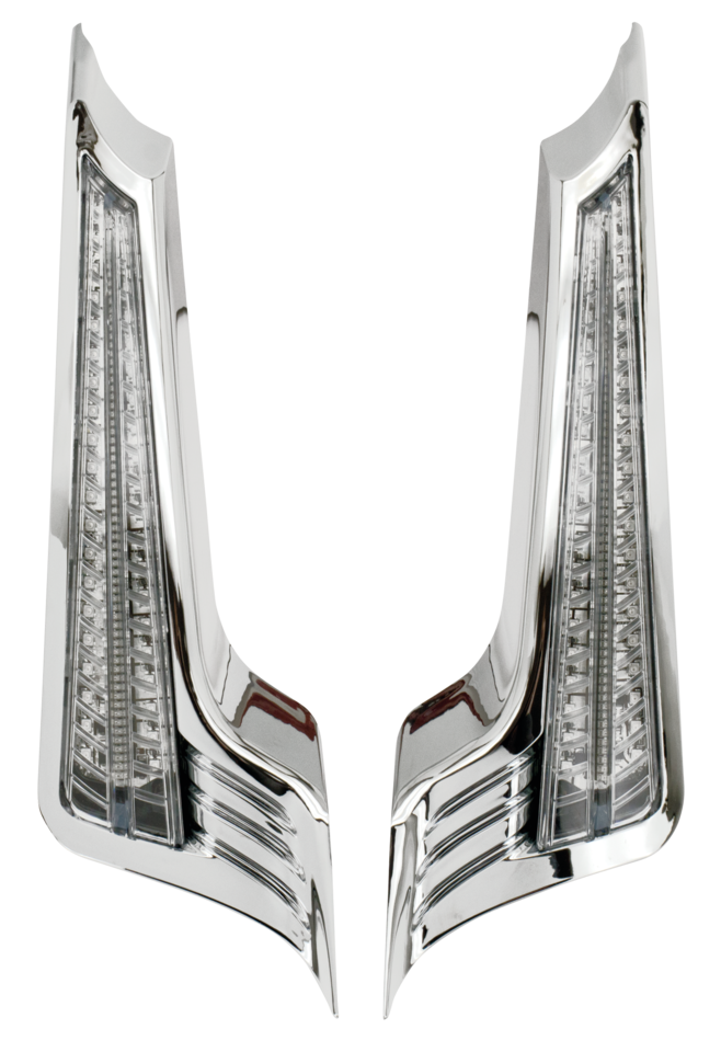 Ciro 3D Saddlebag chr fillers w/lghts FLH/T14-UP