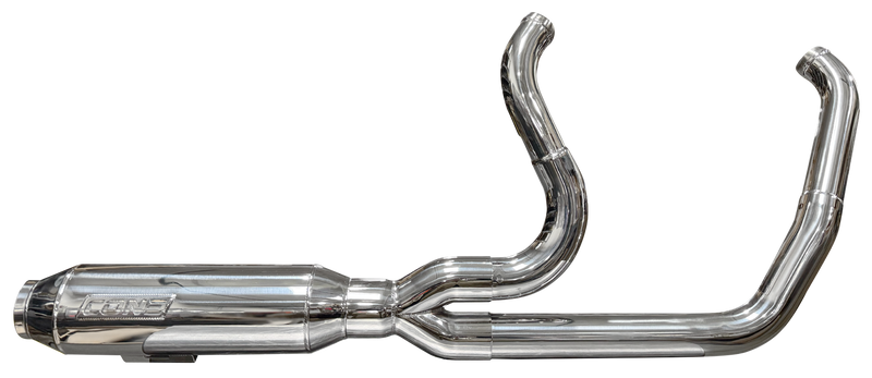 Cone Performance Exhaust Jesse Short Polished FLH/T17-Up