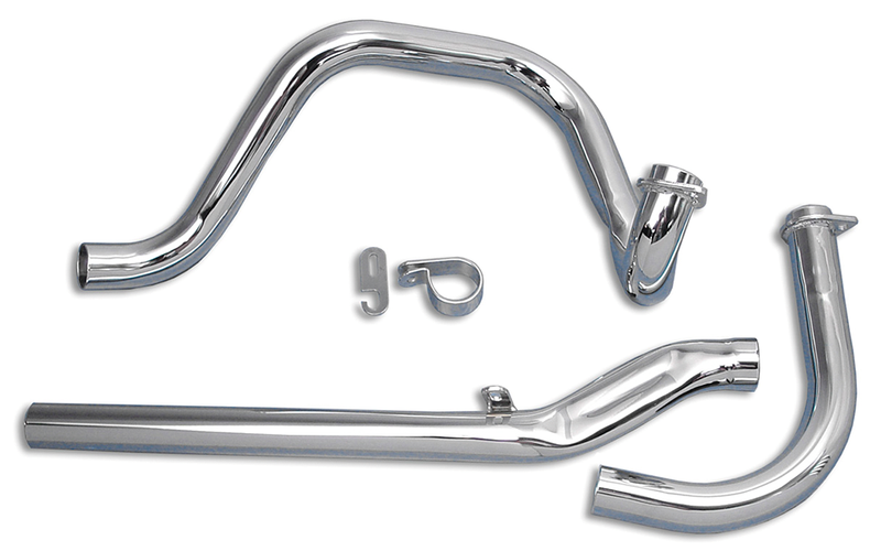 V-Twin Chr Shovelhead 66-69 cross over headers