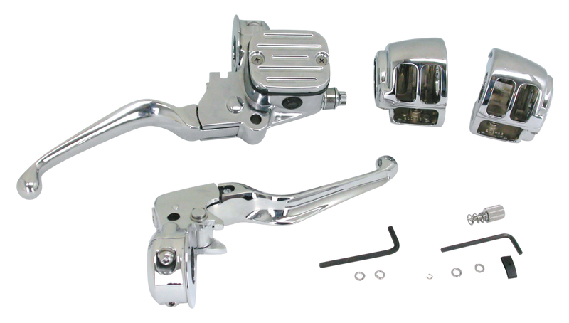 Zodiac Chr.Handlebar control kit 9/16" chop