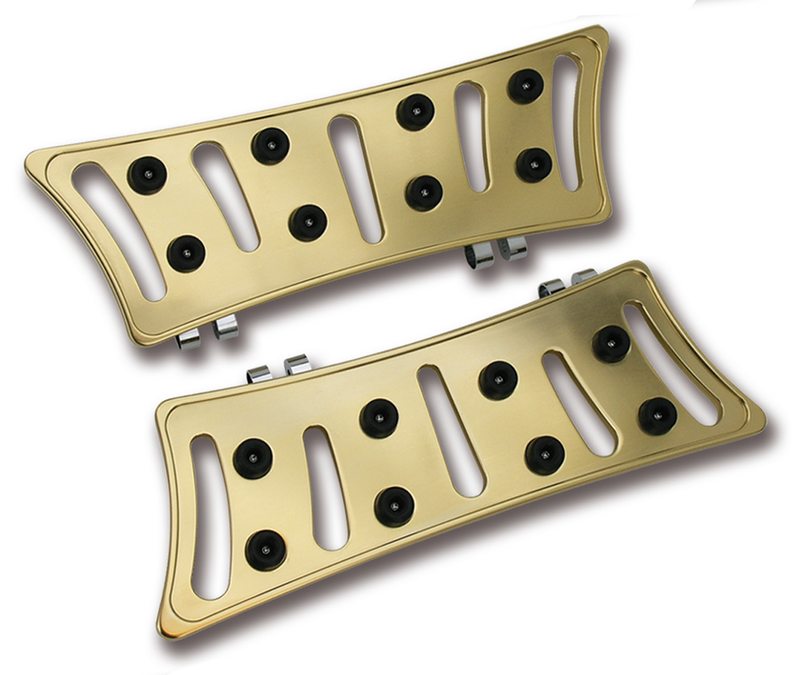 Slasher Billet Aluminium Driver Floorboards – Bronze, Pair