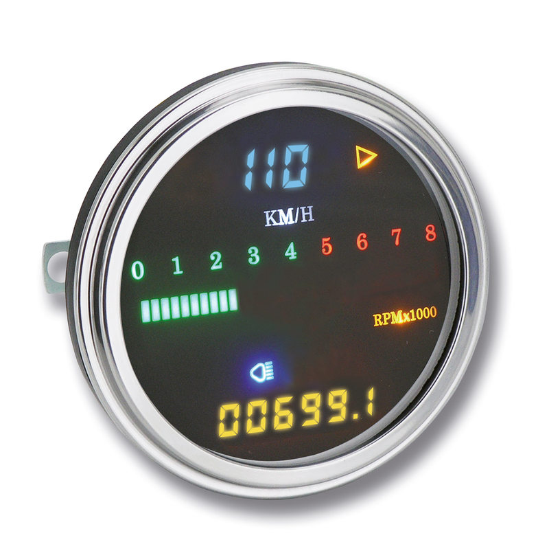Zodiac Full digital KPH speedo/tacho cabled