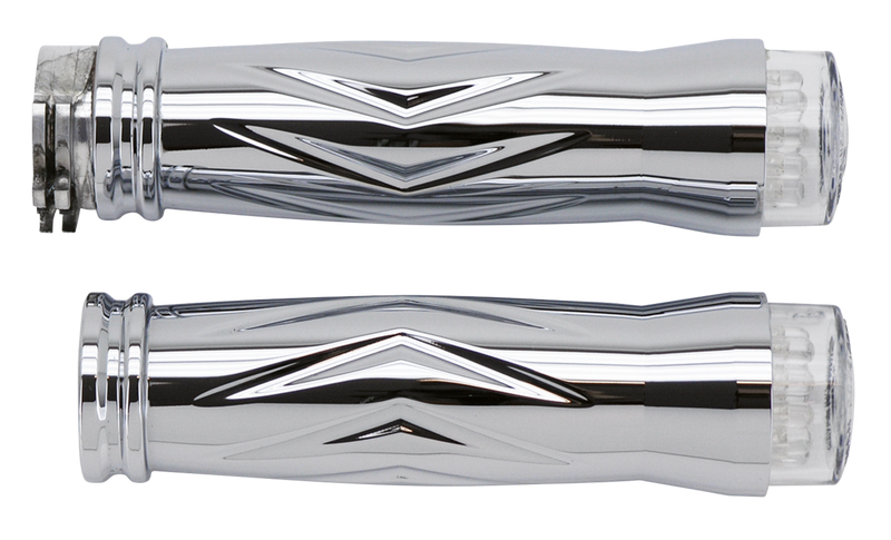 RBS Custom Parts RBS V-style gripset chrome w/LED turnsig