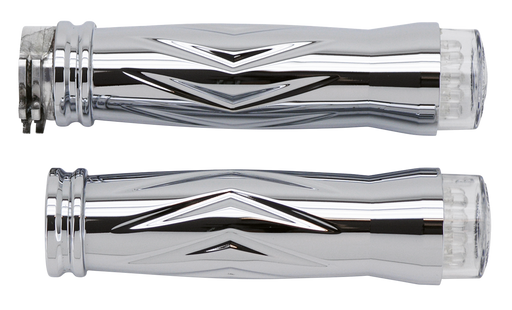 RBS Custom Parts RBS V-style gripset chrome w/LED turnsig
