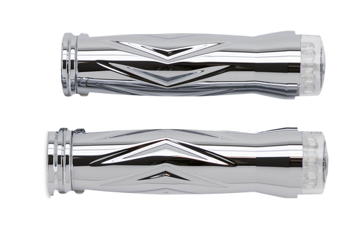 RBS Custom Parts RBS Twister gripset chrome w/LED turnsig